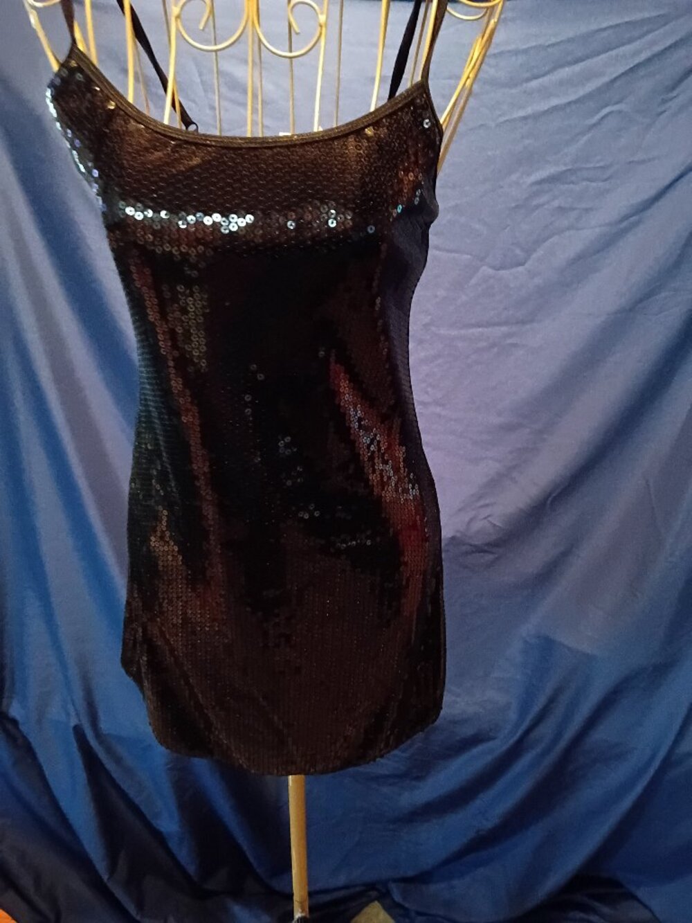 New Dream Girl Tiny black sequin dress. Medium
